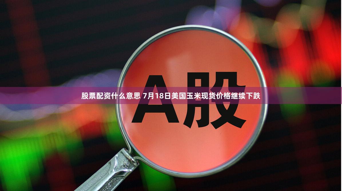 股票配资什么意思 7月18日美国玉米现货价格继续下跌